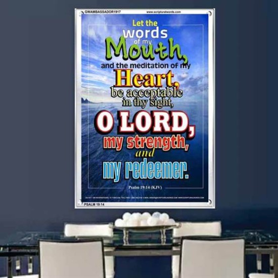 THE WORDS OF MY MOUTH   Bible Verse Frame for Home   (GWAMBASSADOR1917)   