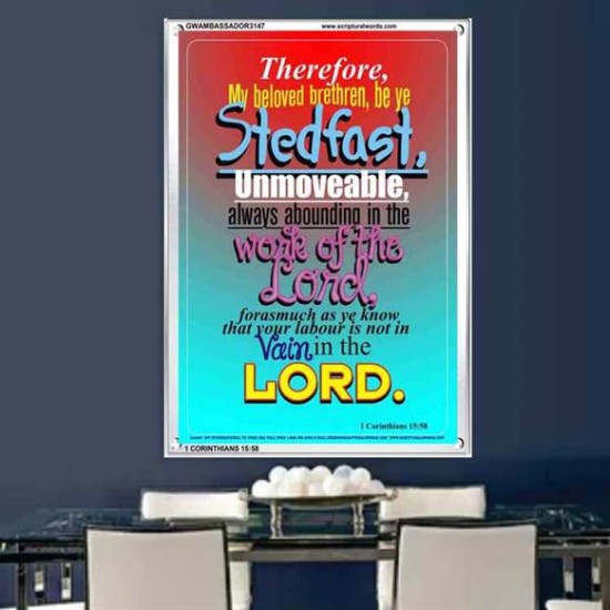 ABOUNDING IN THE WORK OF THE LORD   Inspiration Frame   (GWAMBASSADOR3147)   
