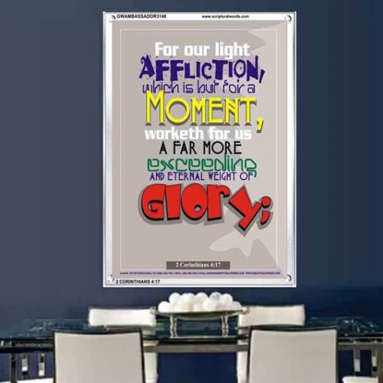 AFFLICTION WHICH IS BUT FOR A MOMENT   Inspirational Wall Art Frame   (GWAMBASSADOR3148)   