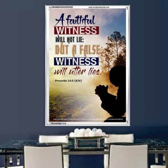 A FAITHFUL WITNESS   Encouraging Bible Verse Frame   (GWAMBASSADOR3883)   
