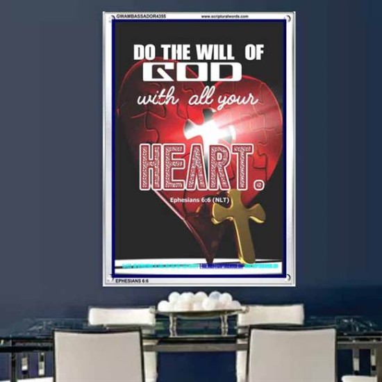 ALL YOUR HEART   Encouraging Bible Verses Framed   (GWAMBASSADOR4355)   