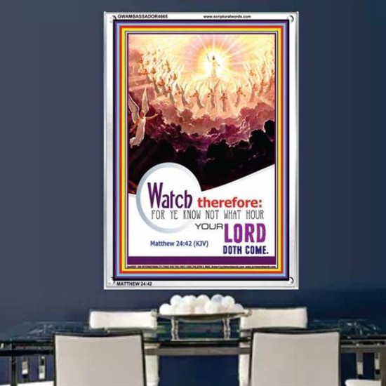 WATCH THEREFORE   Bible Verse Wall Art Frame   (GWAMBASSADOR4665)   