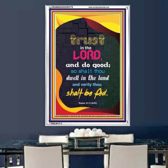 TRUST IN THE LORD   Bible Verses Framed Art   (GWAMBASSADOR4779)   