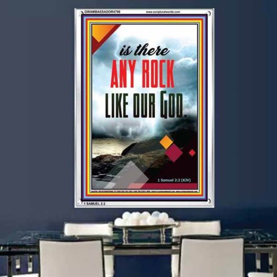 ANY ROCK LIKE OUR GOD   Framed Bible Verse Online   (GWAMBASSADOR4798)   