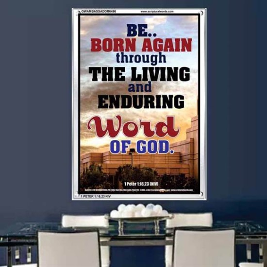 BE BORN AGAIN   Bible Verses Poster   (GWAMBASSADOR6496)   