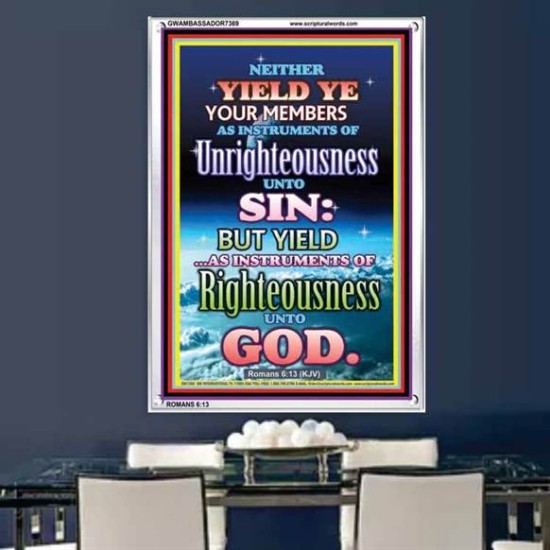 UNRIGHTEOUSNESS   Contemporary Christian Paintings Acrylic Glass frame   (GWAMBASSADOR7369)   