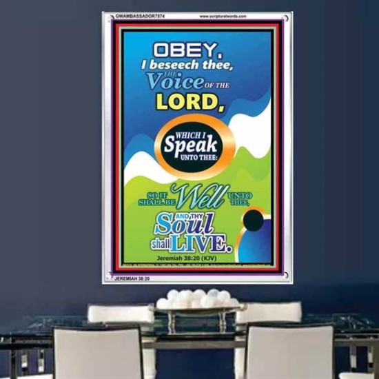 THE VOICE OF THE LORD   Contemporary Christian Poster   (GWAMBASSADOR7574)   