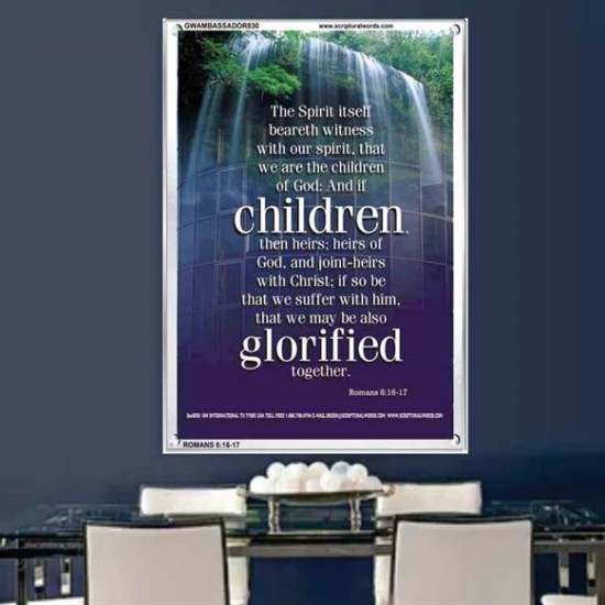 WE ARE THE CHILDREN OF GOD   Scriptural Portrait Acrylic Glass Frame   (GWAMBASSADOR830)   