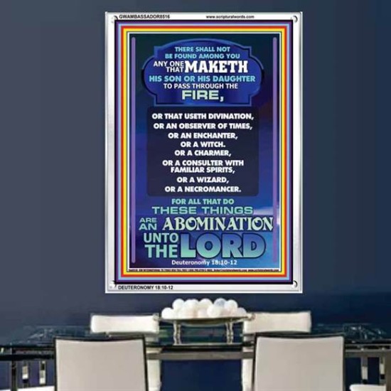 AN ABOMINATION UNTO THE LORD   Bible Verse Framed for Home Online   (GWAMBASSADOR8516)   