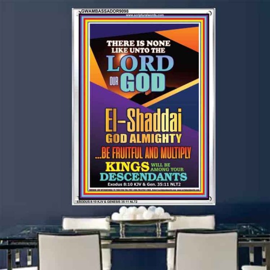 EL-SHADDAI GOD ALMIGHTY   Acrylic Framed Bible Verse   (GWAMBASSADOR9098)   