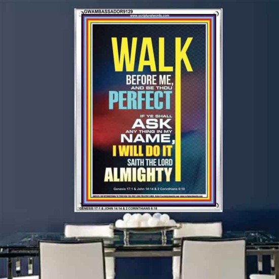 WALK BEFORE ME   Bible Verse Frames online   (GWAMBASSADOR9129)   