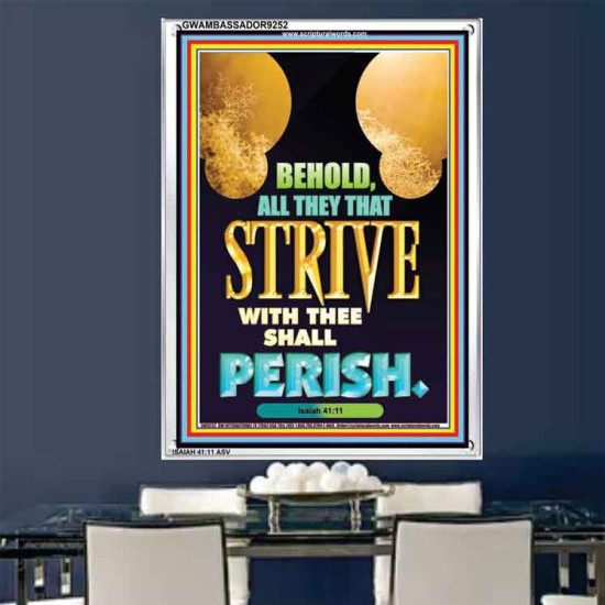 ALL THEY THAT STRIVE WITH YOU   Contemporary Christian Poster   (GWAMBASSADOR9252)   