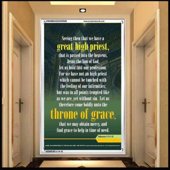 APPROACH THE THRONE OF GRACE   Encouraging Bible Verses Frame   (GWAMBASSADOR080)   