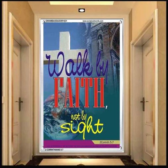 WALK BY FAITH   Inspirational Wall Art Wooden Frame   (GWAMBASSADOR1631)   