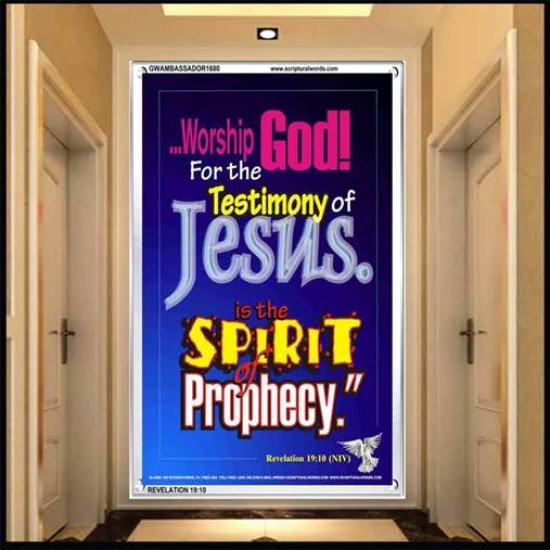 WORSHIP GOD   Bible Verse Framed for Home Online   (GWAMBASSADOR1680)   