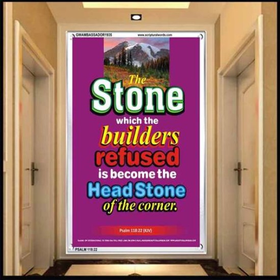 THE STONE WHICH THE BUILDERS REFUSED   Bible Verses Frame Online   (GWAMBASSADOR1935)   