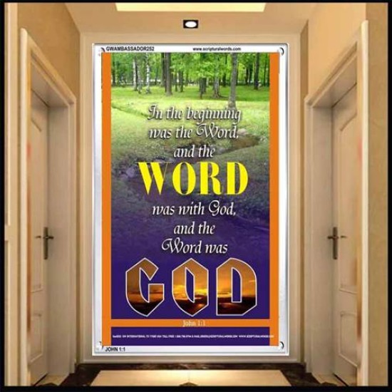 THE WORD WAS GOD   Inspirational Wall Art Wooden Frame   (GWAMBASSADOR252)   
