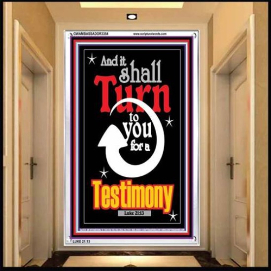 TURN TO YOU FOR A TESTIMONY   Framed Lobby Wall Decoration   (GWAMBASSADOR3354)   