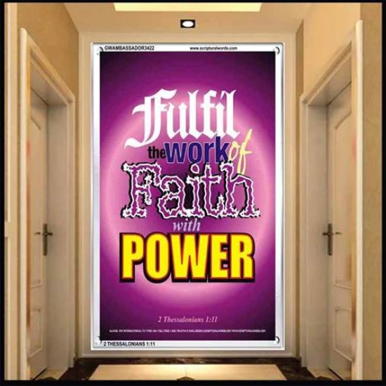 WITH POWER   Frame Bible Verses Online   (GWAMBASSADOR3422)   