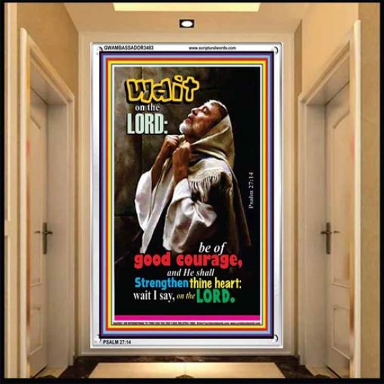 WAIT ON THE LORD   Encouraging Bible Verses Frame   (GWAMBASSADOR3483)   