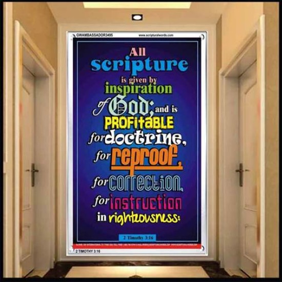 ALL SCRIPTURE   Christian Quote Frame   (GWAMBASSADOR3495)   