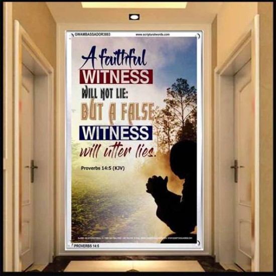 A FAITHFUL WITNESS   Encouraging Bible Verse Frame   (GWAMBASSADOR3883)   