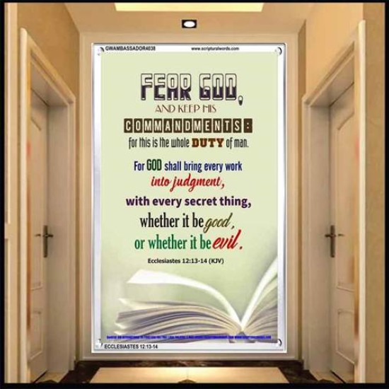 WHOLE DUTY OF MAN   Acrylic Glass Framed Bible Verse   (GWAMBASSADOR4038)   