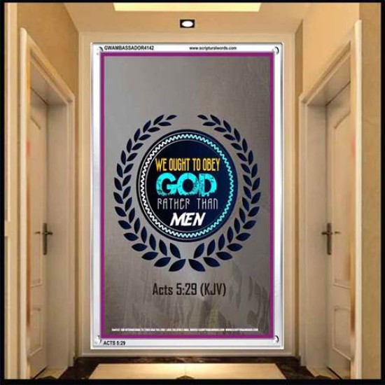 WE OUGHT TO OBEY GOD   Inspirational Bible Verse Framed   (GWAMBASSADOR4142)   