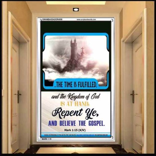 THE TIME IS FULFILLED   Framed Bible Verses   (GWAMBASSADOR4956)   
