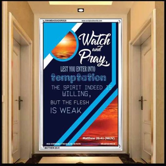 WATCH AND PRAY   Contemporary Christian Poster   (GWAMBASSADOR5528)   