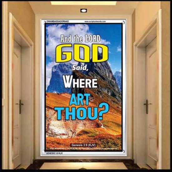 WHERE ARE THOU   Custom Framed Bible Verses   (GWAMBASSADOR6402)   