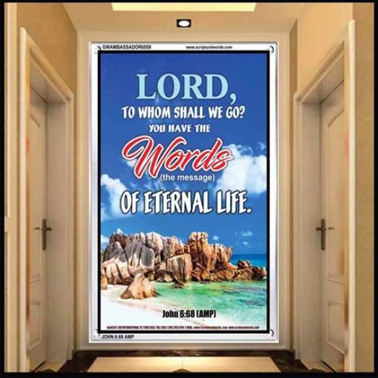 WORDS OF ETERNAL LIFE   Biblical Art Acrylic Glass Frame    (GWAMBASSADOR6559)   