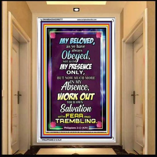 WORK OUT YOUR SALVATION   Christian Quote Frame   (GWAMBASSADOR6777)   