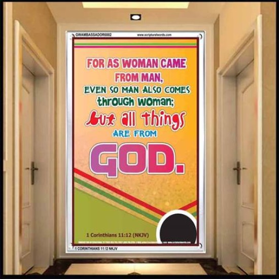 ALL THINGS ARE FROM GOD   Scriptural Portrait Wooden Frame   (GWAMBASSADOR6882)   