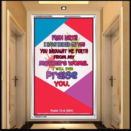 YOU BROUGHT ME FROM MY MOTHERS WOMB   Biblical Art Acrylic Glass Frame    (GWAMBASSADOR6883)   