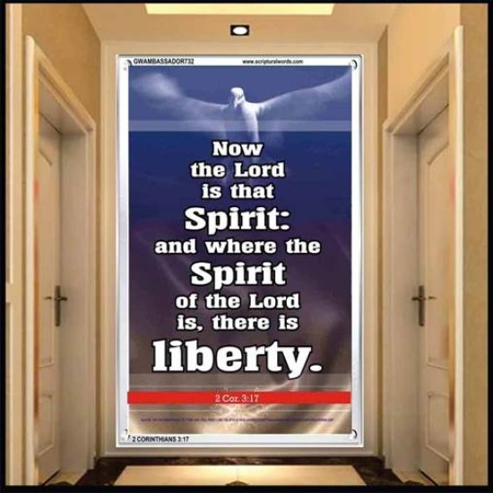 THE SPIRIT OF THE LORD GIVES LIBERTY   Scripture Wall Art   (GWAMBASSADOR732)   