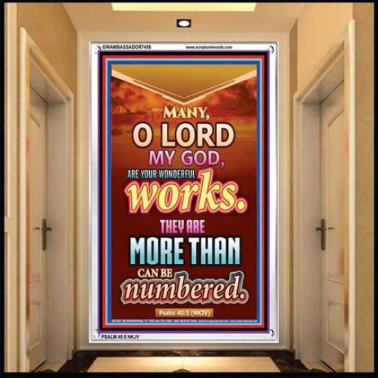 YOUR WONDERFUL WORKS   Scriptural Wall Art   (GWAMBASSADOR7458)   