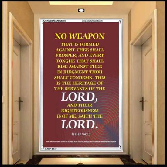 ABSOLUTE NO WEAPON    Christian Wall Art Poster   (GWAMBASSADOR801)   