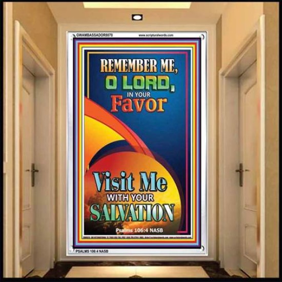 VIIST ME WITH YOUR SALVATION   Frame Scriptural Dcor   (GWAMBASSADOR8070)   