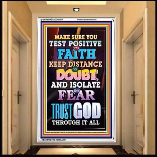 TRUST GOD AT ALL TIMES   Biblical Paintings Acrylic Glass Frame   (GWAMBASSADOR8415)   