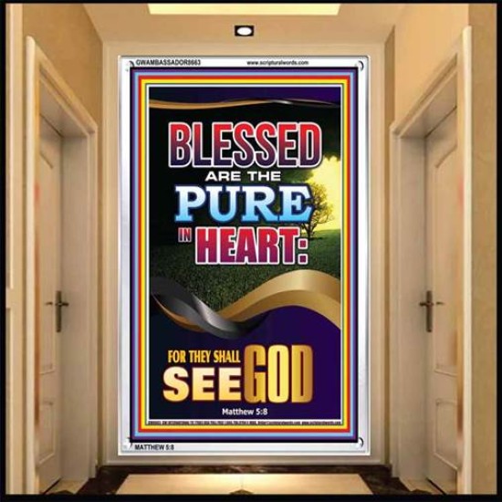 THEY SHALL SEE GOD   Scripture Art Acrylic Glass Frame   (GWAMBASSADOR8663)   