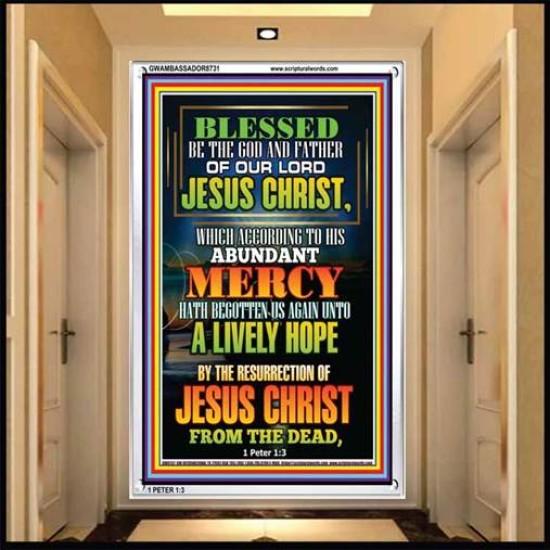 ABUNDANT MERCY   Scripture Wood Frame Signs   (GWAMBASSADOR8731)   