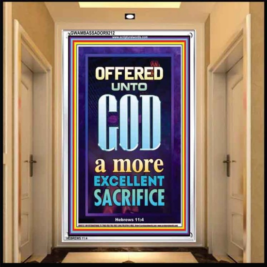 A MORE EXCELLENT SACRIFICE   Contemporary Christian poster   (GWAMBASSADOR9212)   