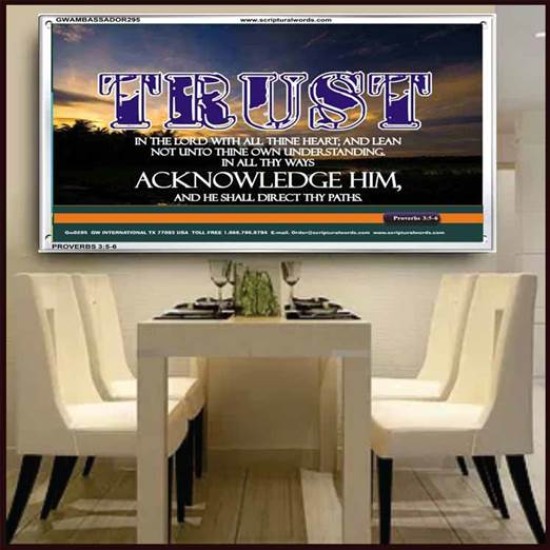 TRUST IN THE LORD   Modern Wall Art   (GWAMBASSADOR295)   