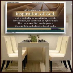 ALL SCRIPTURE IS GIVEN BY INSPIRATION OF GOD   Christian Quote Framed   (GWAMBASSADOR297)   