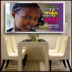 WHOSO FINDETH A WIFE   Frame Large Wall Art   (GWAMBASSADOR3421)   "48X32"