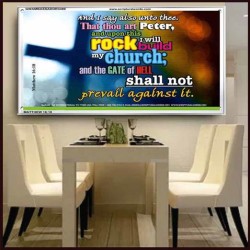 UPON THIS ROCK   Framed Lobby Wall Decoration   (GWAMBASSADOR3499)   "48X32"