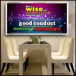 WISDOM   Scriptural Framed Signs   (GWAMBASSADOR3817)   "48X32"