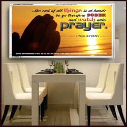 WATCH AND PRAY   Christian Wall Art Poster   (GWAMBASSADOR3887)   "48X32"