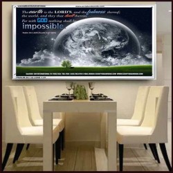 WITH GOD NOTHING SHALL BE IMPOSSIBLE   Contemporary Christian Print   (GWAMBASSADOR3900)   "48X32"